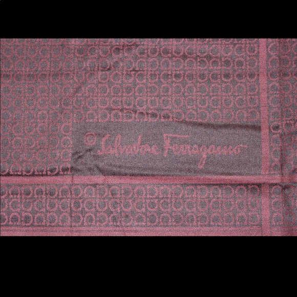 Salvatore Ferragamo Torres Scarf in Black Cherry - Picture 7 of 10